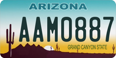 AZ license plate AAM0887