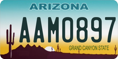 AZ license plate AAM0897
