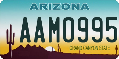 AZ license plate AAM0995