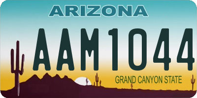 AZ license plate AAM1044