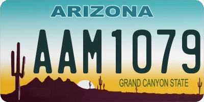 AZ license plate AAM1079