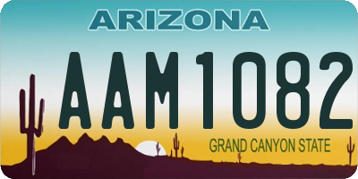 AZ license plate AAM1082