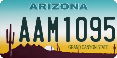 AZ license plate AAM1095