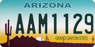 AZ license plate AAM1129