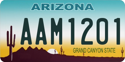 AZ license plate AAM1201