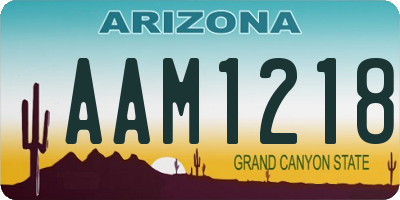 AZ license plate AAM1218