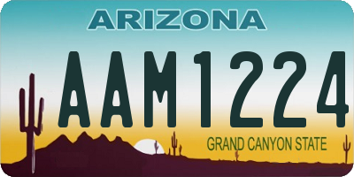 AZ license plate AAM1224