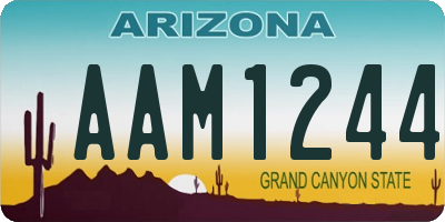 AZ license plate AAM1244