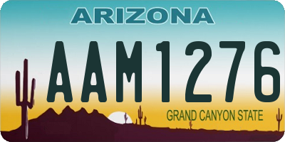 AZ license plate AAM1276