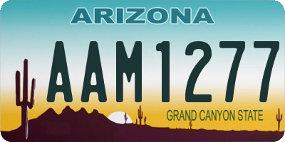 AZ license plate AAM1277
