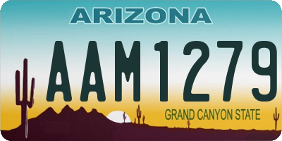 AZ license plate AAM1279