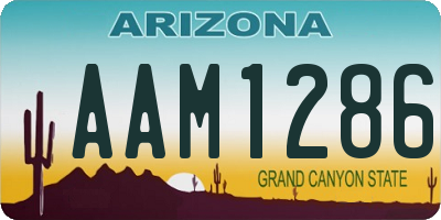 AZ license plate AAM1286