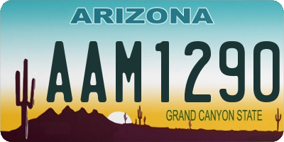 AZ license plate AAM1290