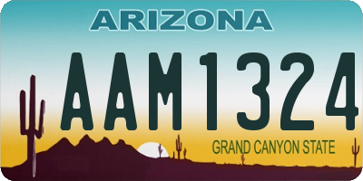 AZ license plate AAM1324
