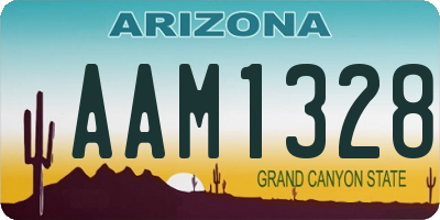 AZ license plate AAM1328