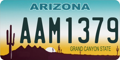 AZ license plate AAM1379