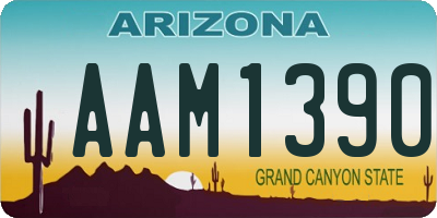 AZ license plate AAM1390