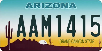 AZ license plate AAM1415
