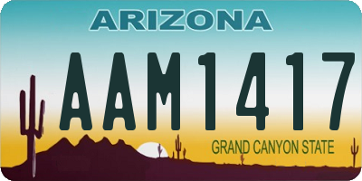 AZ license plate AAM1417