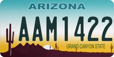 AZ license plate AAM1422