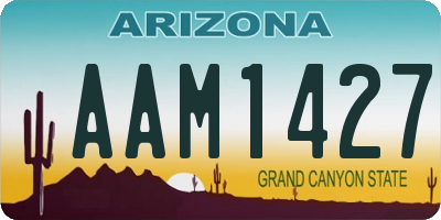 AZ license plate AAM1427