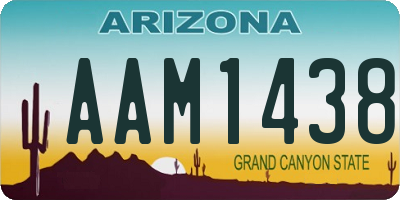 AZ license plate AAM1438