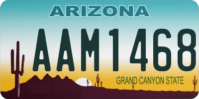 AZ license plate AAM1468