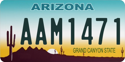 AZ license plate AAM1471