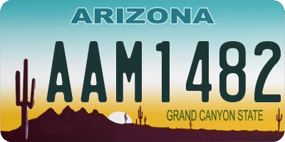AZ license plate AAM1482