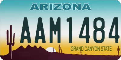 AZ license plate AAM1484