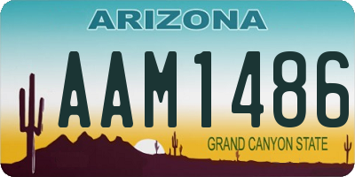 AZ license plate AAM1486