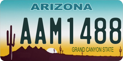 AZ license plate AAM1488