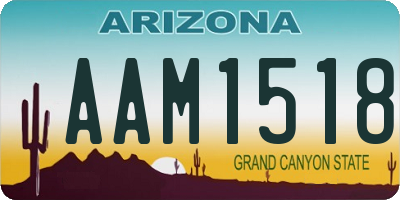 AZ license plate AAM1518