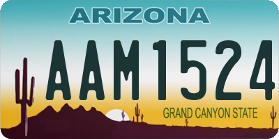 AZ license plate AAM1524