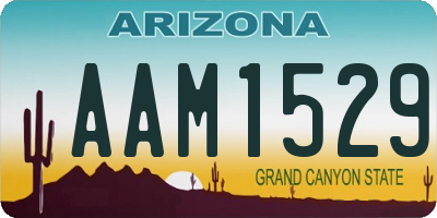 AZ license plate AAM1529