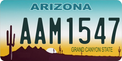 AZ license plate AAM1547