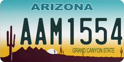 AZ license plate AAM1554