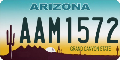 AZ license plate AAM1572