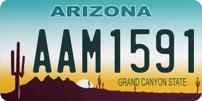 AZ license plate AAM1591