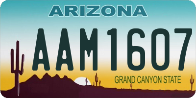 AZ license plate AAM1607