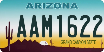 AZ license plate AAM1622