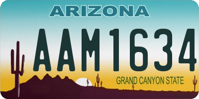 AZ license plate AAM1634