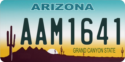 AZ license plate AAM1641
