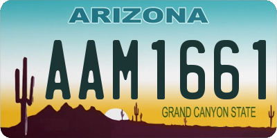 AZ license plate AAM1661