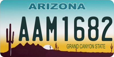 AZ license plate AAM1682
