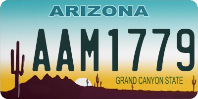 AZ license plate AAM1779