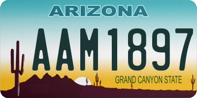 AZ license plate AAM1897