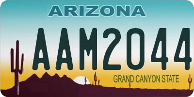 AZ license plate AAM2044