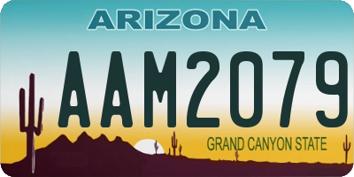 AZ license plate AAM2079