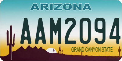 AZ license plate AAM2094